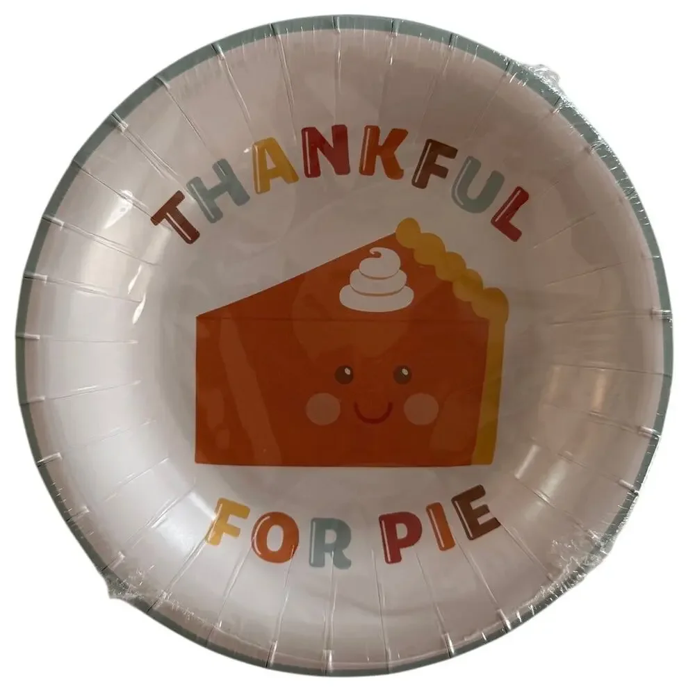 Spritz Thankful For Pie Small Paper Plates NEW